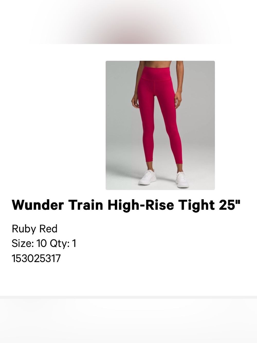 lululemon Wunder Train High-Rise Tights - Ruby Red